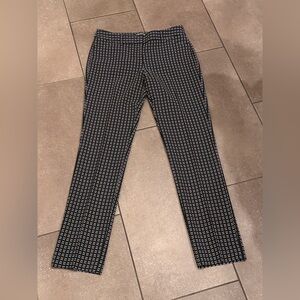 Express Editor Black & White Patterned Dress Pants Size 2